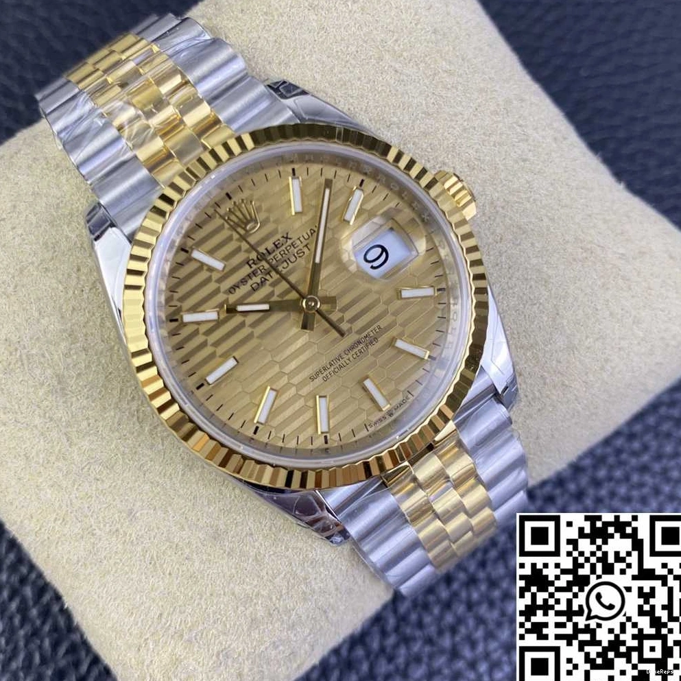 Hourmarker M126233 Factory 36MM Yellow Rolex Diamond Dial VS Motif Tone Two Datejust 0810